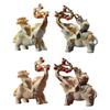 2x Lucky Elephant Statues Novelty Realistic Collection Animal Figurines for Festival Dining Room Bookshelf Indoor Farmhouse