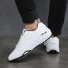 New lace-up men's casual leather men's shoes spring and autumn round head flat heel men's daily hiking shoes