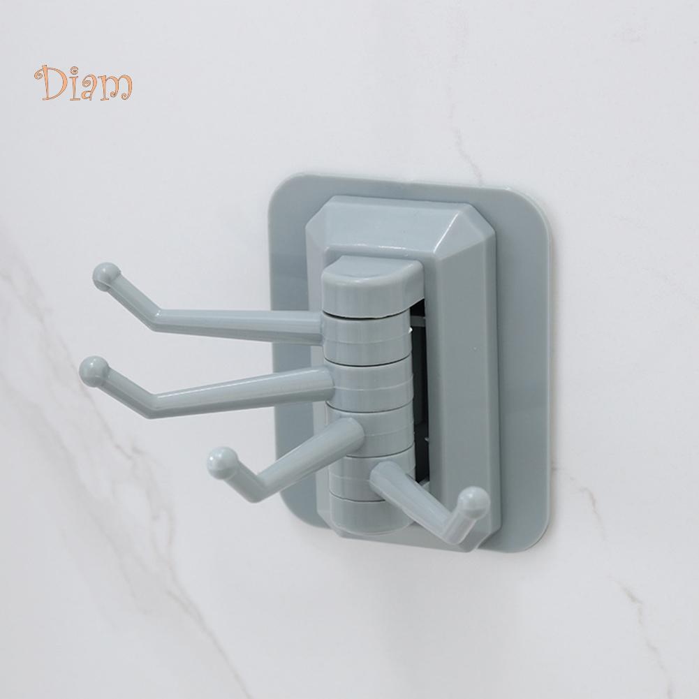 NO.HS Bathroom Wall Mount Self Adhesive Hooks Rotary Towel Sundries Hanger Towels Wash Cloth