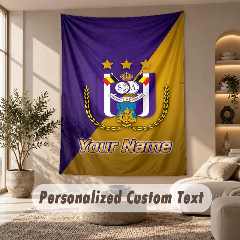 Tapestry Custom Name Text, Wall Hanging Tapestry Home Room DecorAnderlecht FC