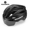 ROCKBROS Fahrradhelm 58-62cm Verstellbar Magnetische Brille Integrierter Fahrrad-Sicherheitshelm Herren Fahrradhelm Radsport Kopfbedeckung