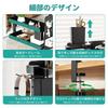 BRLLICZ Desk Storage Rack No Drilling Adjustable Shelves Clamp Can Be Installed Under Includes Perforated Pen and Earphone Stand for Cable Easy Desk
