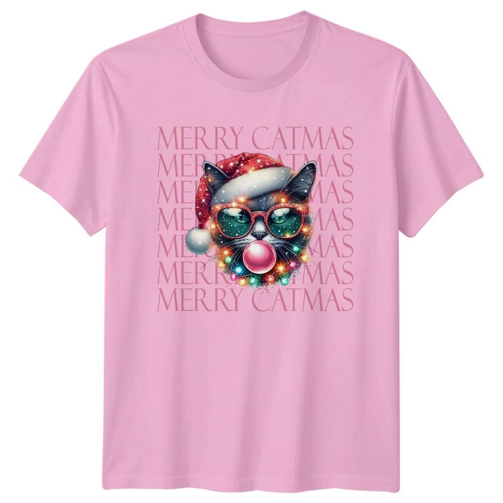 Merry Catmas Christmas Cat Holidays Unisexs TShirt Unisexs Tee Graphic Top