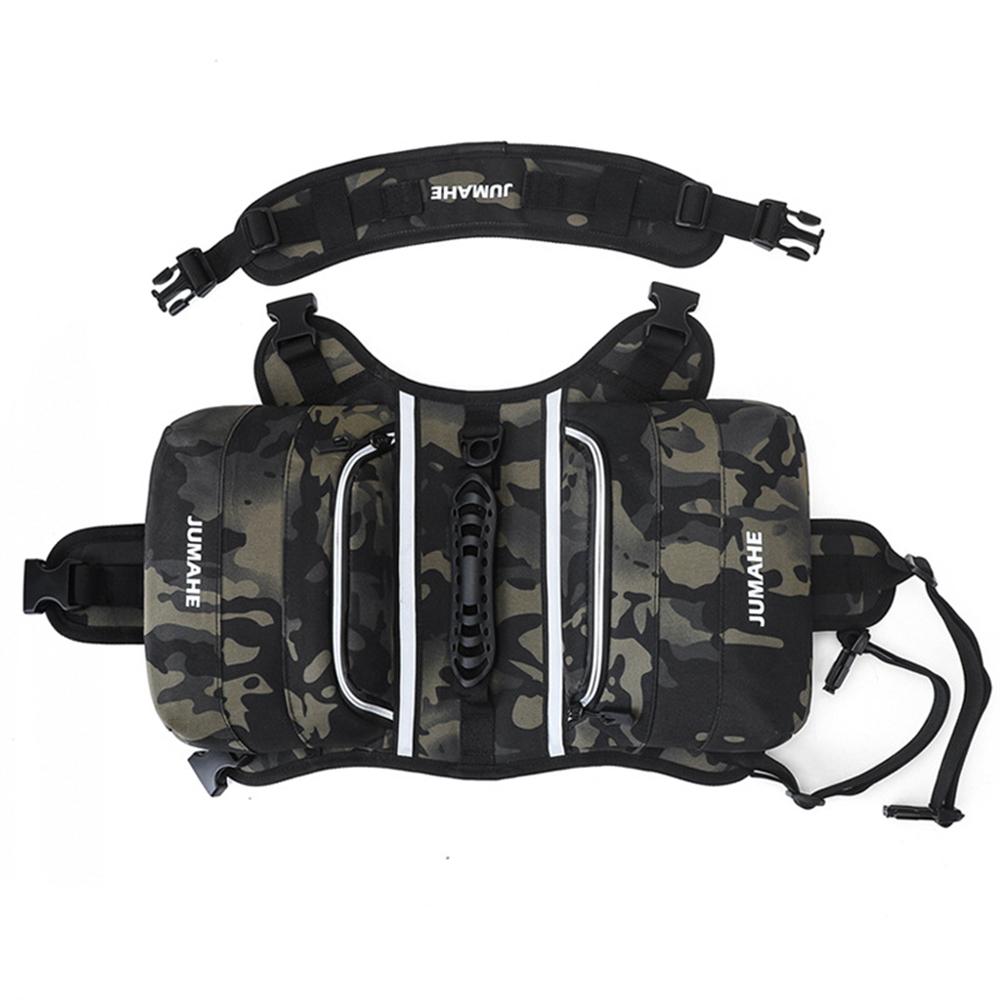

Pet Snack Bag Outdoor Dog Backpacks Harness Reflective Chest Strap Double Bags Vest Walk Travel Camping for Medium Large Dog камуфляжний