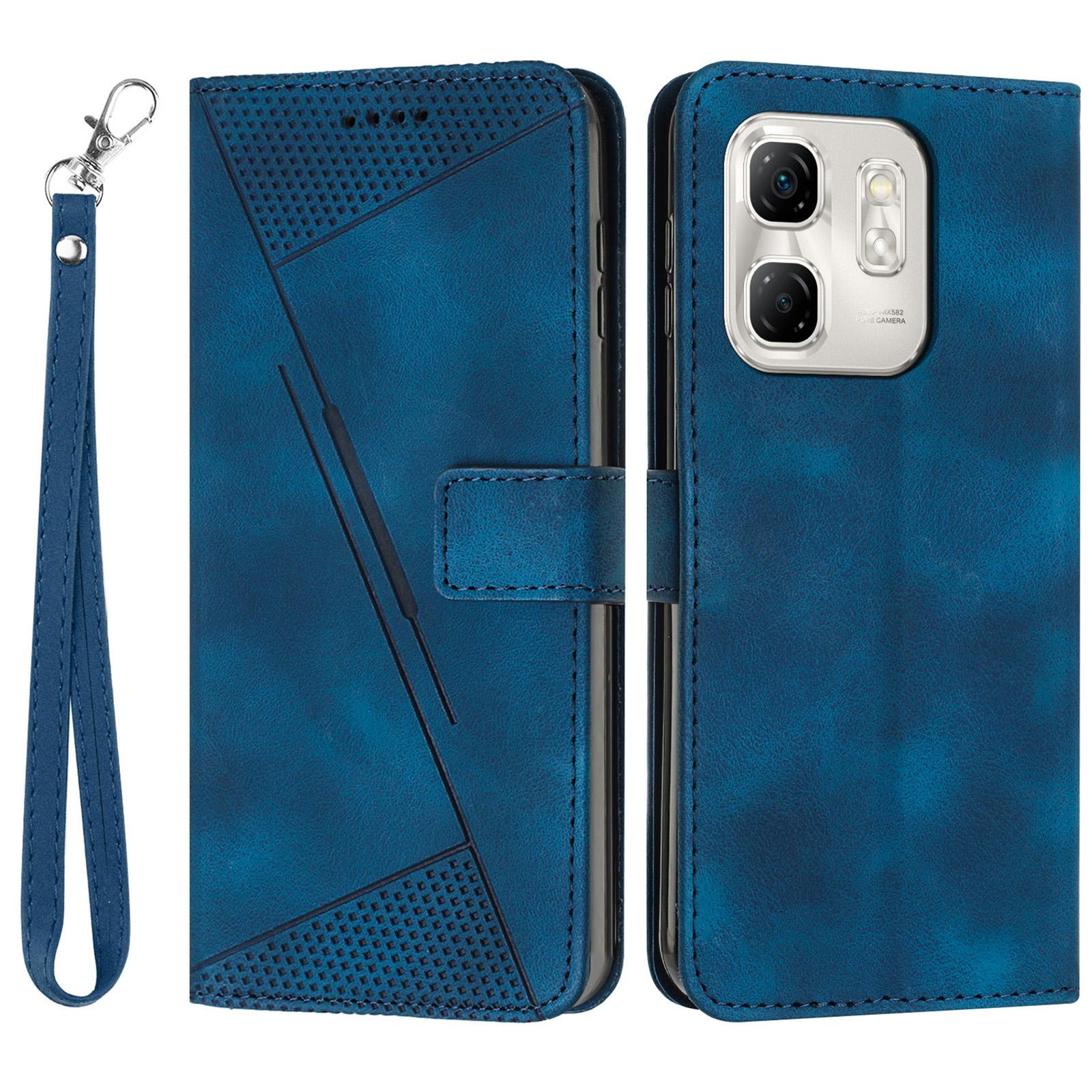 

For Infinix Hot 50i 4G/Smart 9 4G Case Handbag Imprinted Triangle Leather Phone Cover A