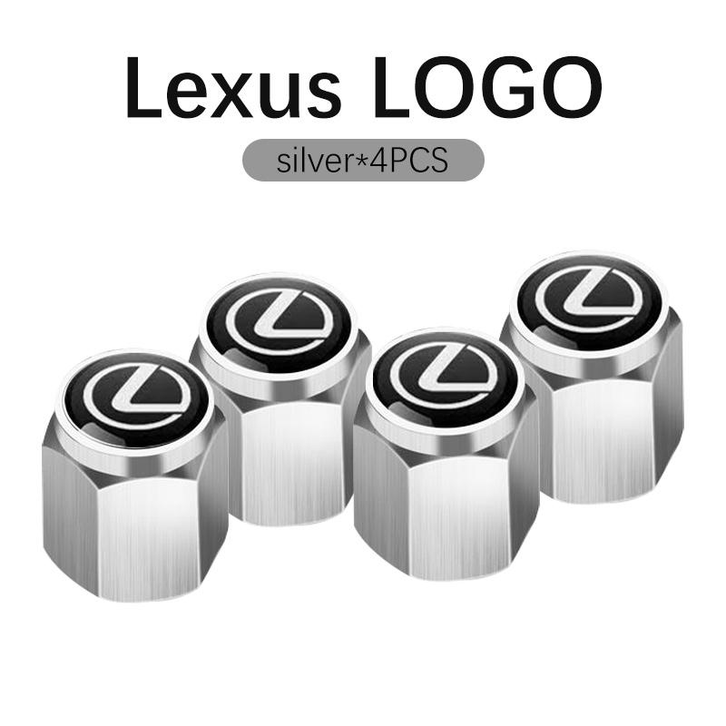 

4Pcs 3D Metal Wheel Tire Valve Caps dust-proof Cover For Lexus ES GS GX IS LS LX 460 RC 300h RX270 350 450h RC Car Accessories