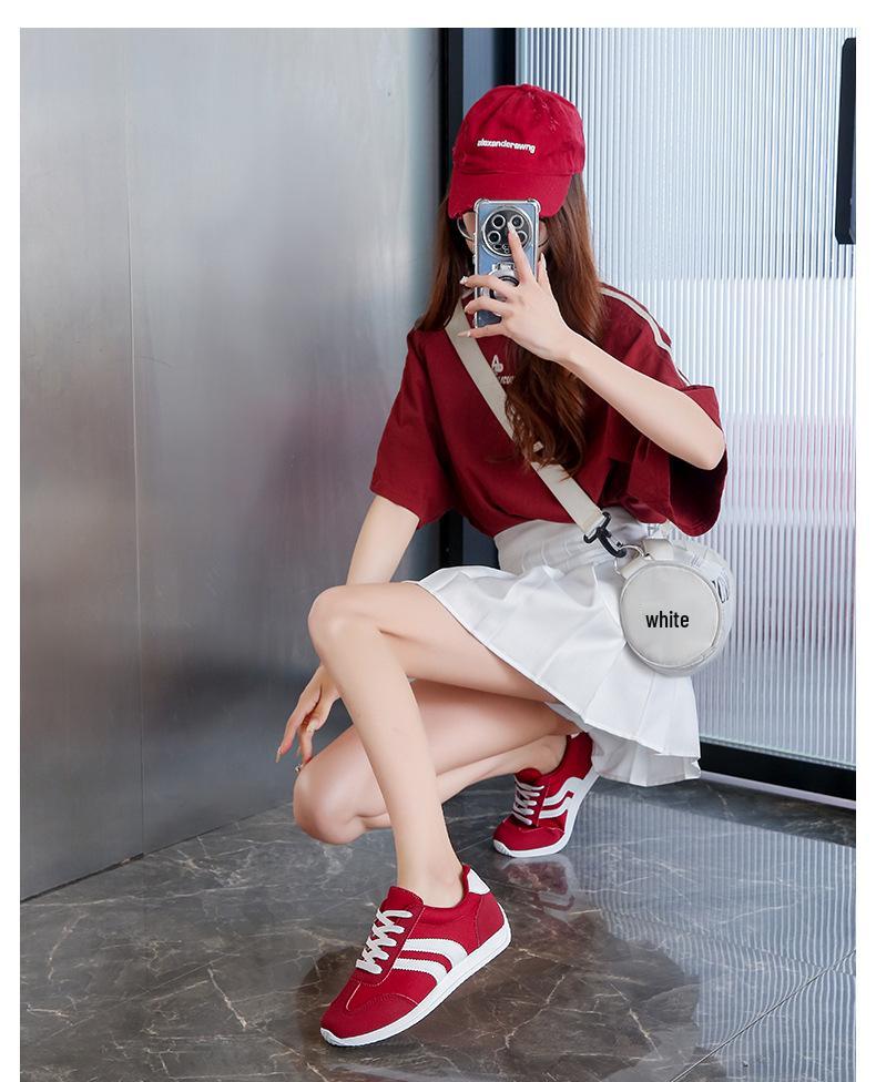 Spring/Summer 2025 Women's Forrest Gump Canvas Shoes - Green, Low-Top, Round Toe, Plus Size Available