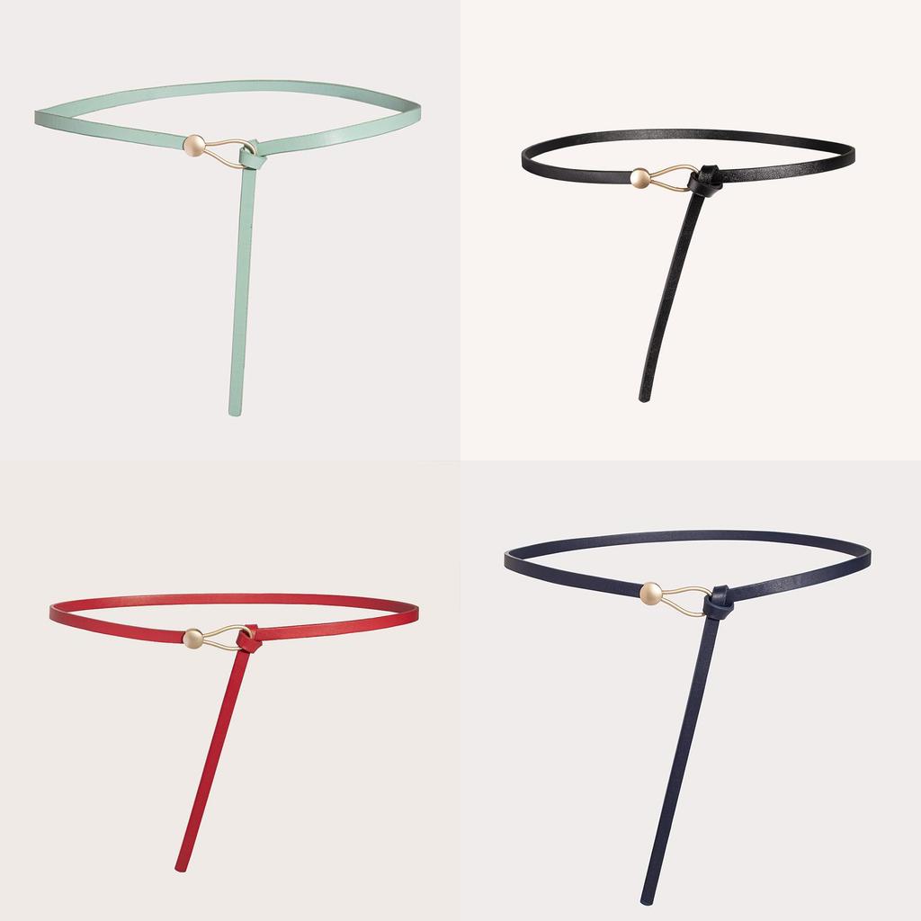 Simple Faux Leather Waist Belt With Pin Closure For Vintage Outfit Accessory