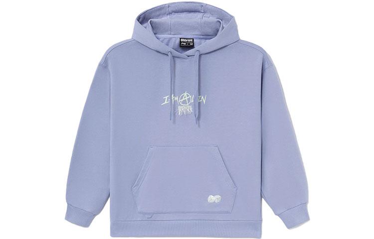 Li Ning Sweatshirt Women s Flower Cyan Purple AWDS152-3 M