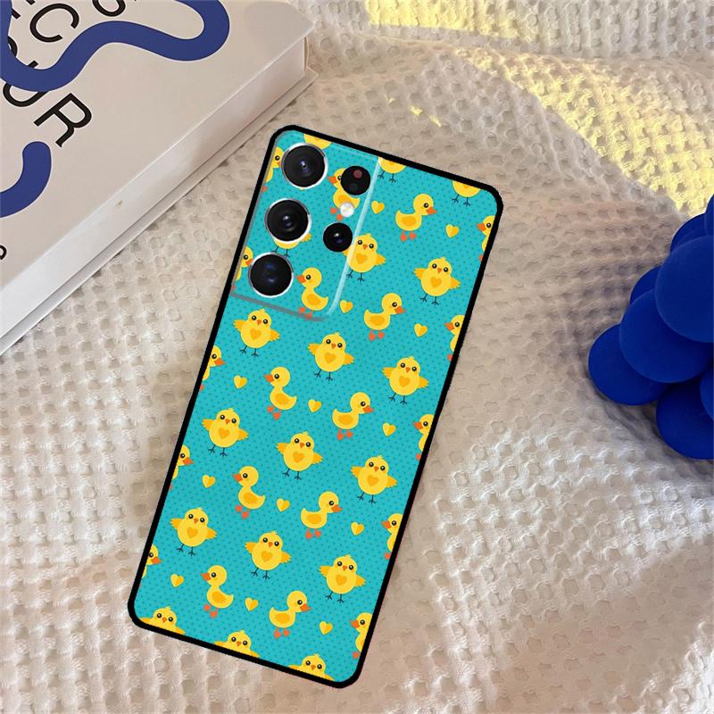 Yellow Duck Phone Case For Samsung Galaxy S25 Ultra S9 S10 S20 S22 S21 S23 FE S24 Plus Portector Cover