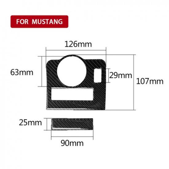 New Carbon Fiber Headlight Switch Button Frame Cover For Ford Mustang 2009-2013