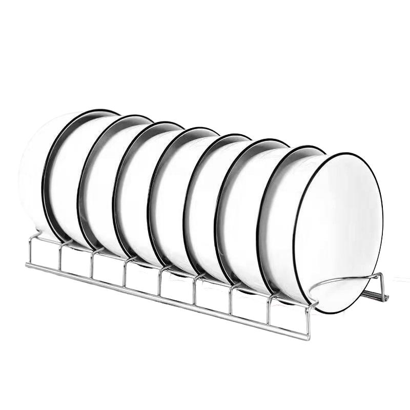 Stainless Steel Dish Storage Rack Kitchen Bowl Dish Organizer Countertop Pot Lid Rack Dish Drying Rack Kitchen Storage Accessory