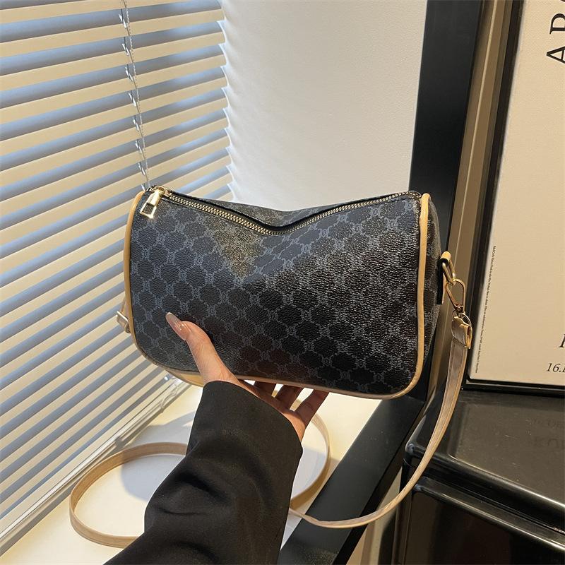 Sac taie d'oreiller imprimé - sac à bandoulière unique élégant, polyvalent, simple et décontracté