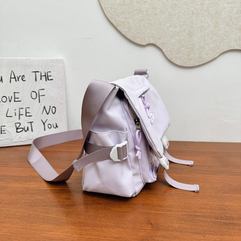 College Style Women's Crossbody Bag Student's Large Capacity Messenger Bag Color Contrast Shoulder Bag