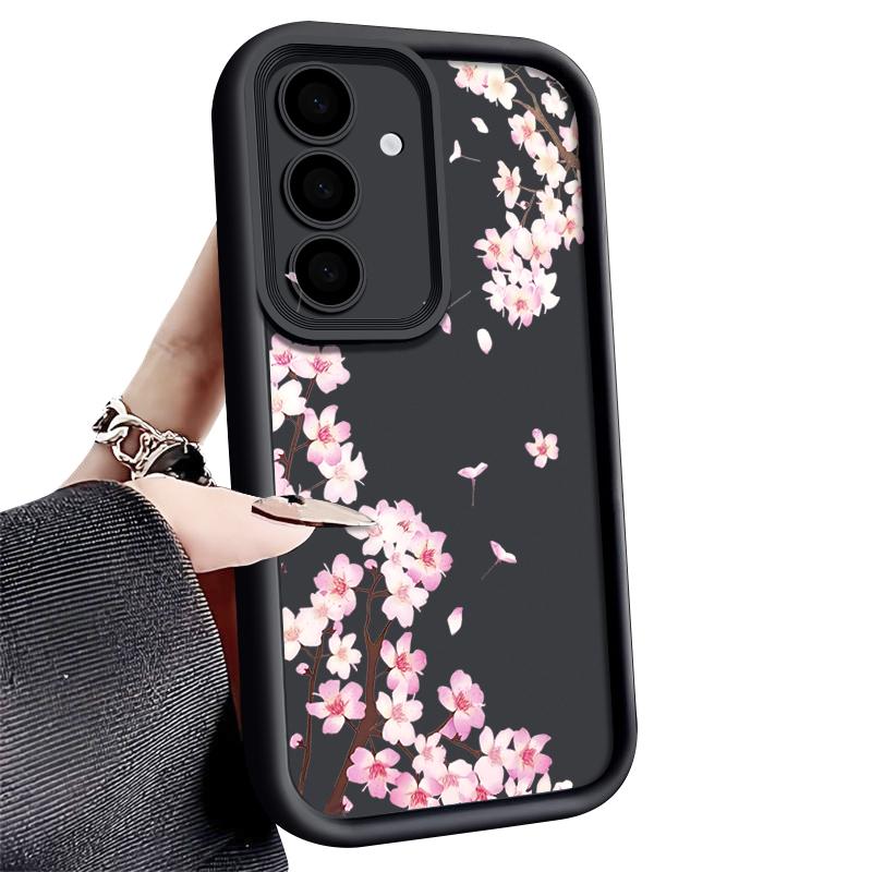 S26 Ultra Case Pink Peach Blossoms Floral Cover For Samsung Galaxy S25 S24 Ultra S23 Plus S22 S21 FE A54 A15 A35 A55 A16 A26 A36 A56 A17 A37 A57 5G