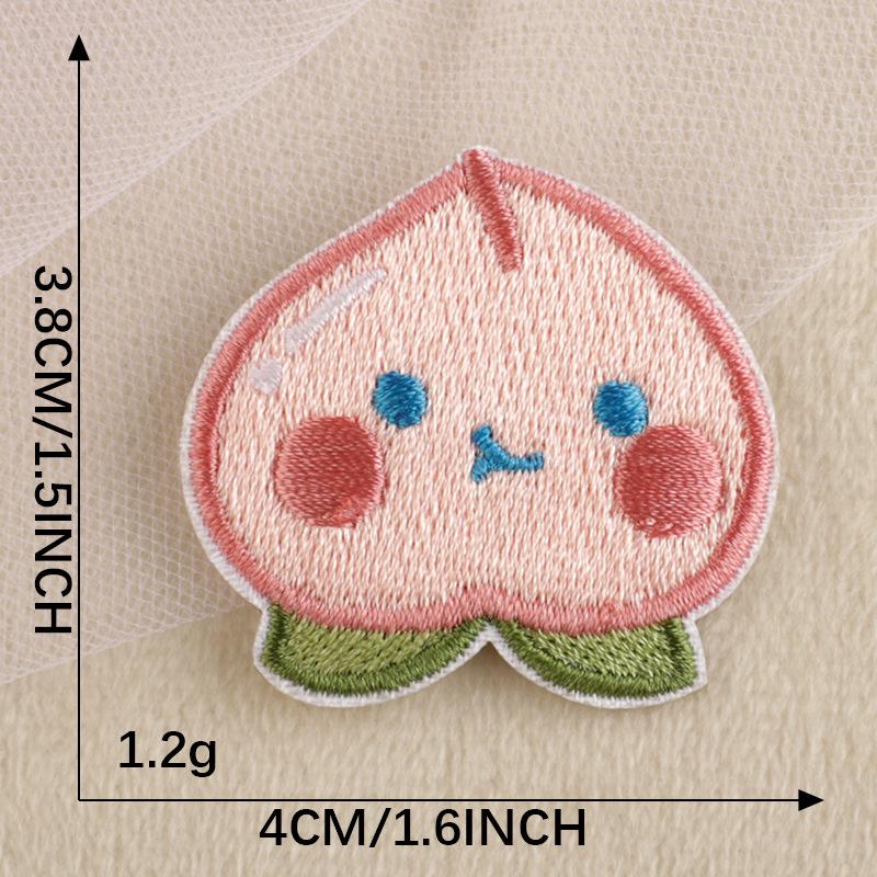 Duoku Cartoon Rabbit & Strawberry Self-Adhesive Embroidery Cloth Patch for DIY Clothing Accessories