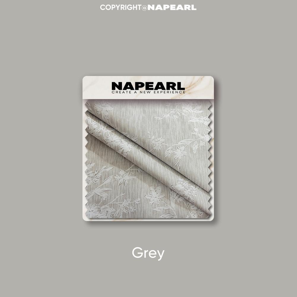 1PC NAPEARL Light Luxury Retro Solid-color Gray Fully Blackout Curtains for Bedroom Living Room Balcony Window for Home Decor