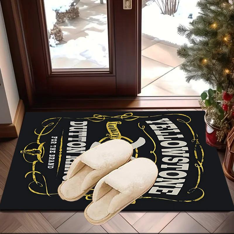 Yellows-tone Dutton Ranch Carpet, Chair Rug,Rug for Office Bedroom Living Rooms, Doormat Decor Fan Gift Christmas Gift
