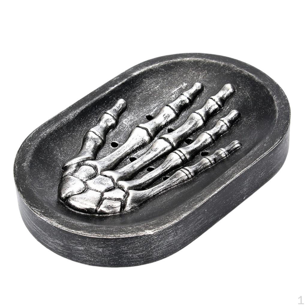 

Dish Holder Skeleton Designed - Gothic Skull Organizer for Sink Bathroom Shower And Hotel 2 Colors чорний