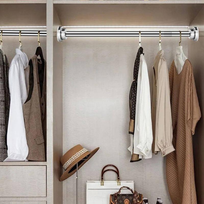 Strong Tension Rod Simple & Practical Curtain Rod Easy to Install Curtain Rod Perfect for Window Bathroom & Closet