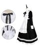 Maid Costume Cosplay British Style Lace Ribbon Maid Costume Long Short Sleeve Long Sleeve Maid Costume Lace British Halloween Formal Maid Cafe Coffee