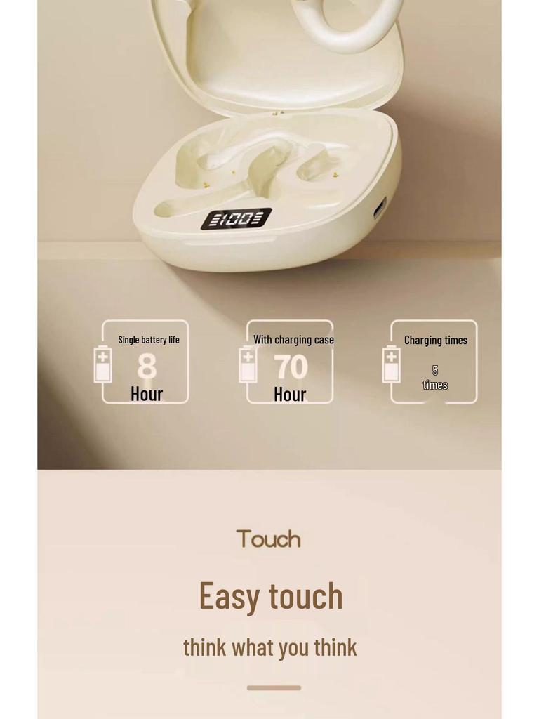 X93 Bluetooth 5.3 Ear-Hook: High Sound Quality, Comfortable Fit, Smart Display, Long Battery Life
