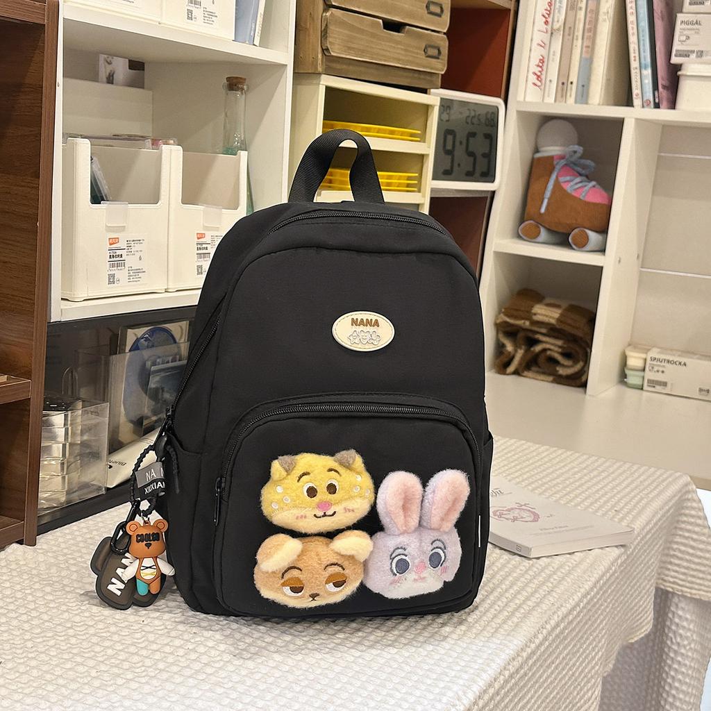 Schoolbag fog sweet waxy doll sweet and cute backpack kindergarten middle and large class bag spring outing research light small backpack