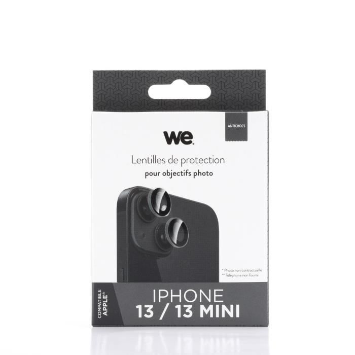 Lentilles de protection - WE - iPhone 13/13 MINI - Transparent - Noir - 2 lentilles incluses