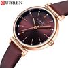CURREN 9081 Damen-Mode-Armbanduhr - Trendiges jugendliches Lederarmband-Design