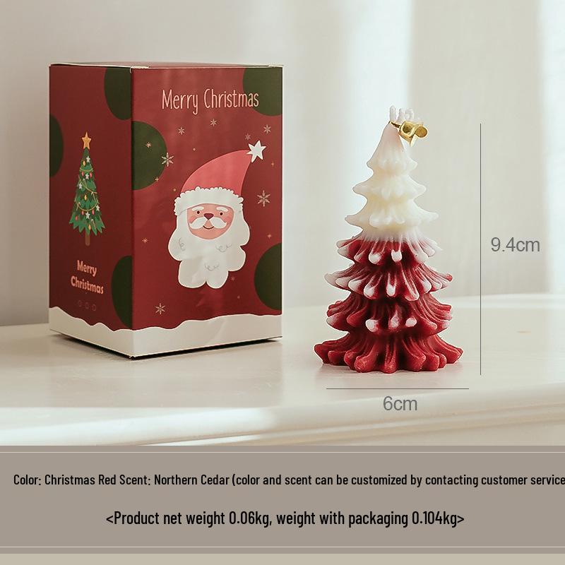 Christmas Tree Shaped Scented Candle - Festive Theme Decoration & Creative Gift