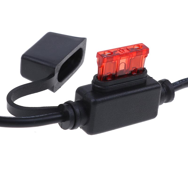 Conector de anel de terminal de bateria de motocicleta, cabo adaptador Y de carregador de 12 V
