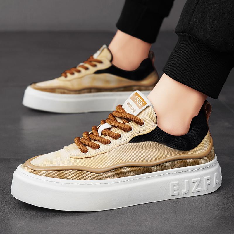 Hot Fashion Red Casual Canvas Sneakers Men Hip Hop Designer Canvas Shoes Man Breathable Vulcanized Shoes Men Skateboard Sneakers