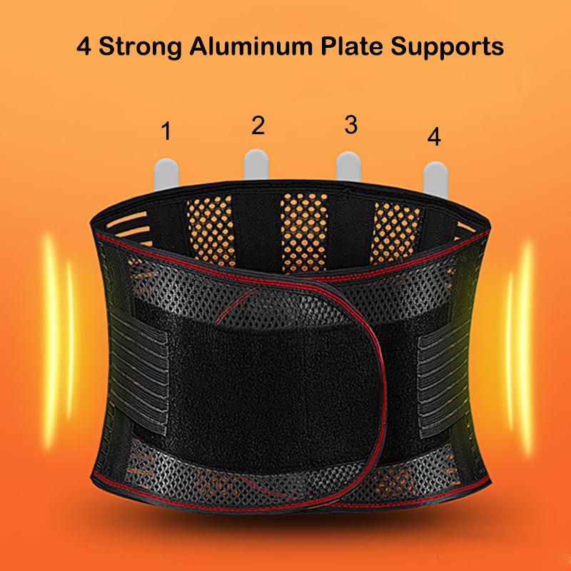 Back Support Brace For Lower Back Pain Relief Adjustable Waist Trainer Trimmer Double Closure Lumbar Support Belt