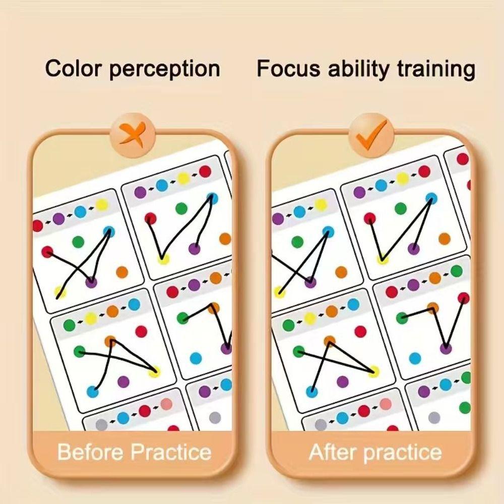 Reusable Training Link Cards Attention Training Color Number Cards Early Education