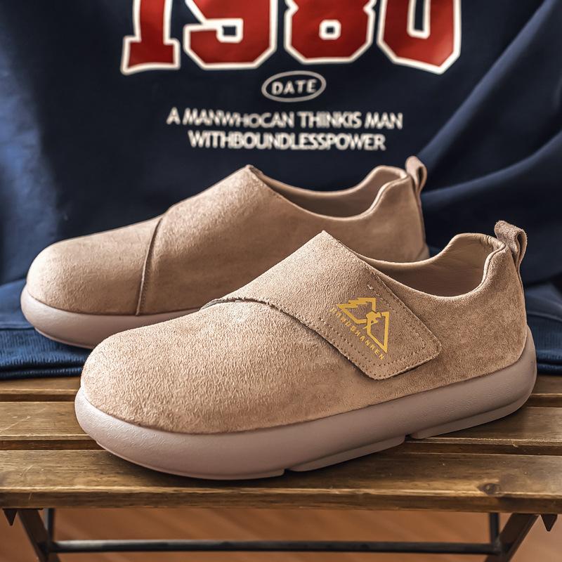 Couple student large size Birkenstocks Velcro wide head big head lazy one pedal shoes four seasons