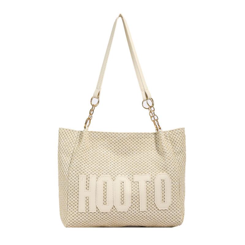 

Сумка-ведро с соломенными буквами большой вместимости женская новинка 2024 года, пляжная сумка, плетеная сумка, переносная сумка через плечо