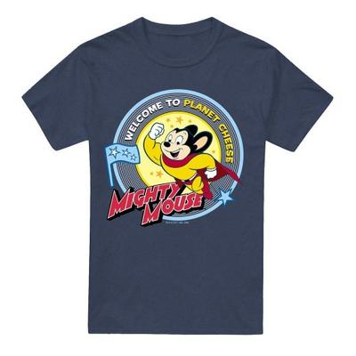 Mighty Mouse Unisex Adult Planet Cheese T-Shirt