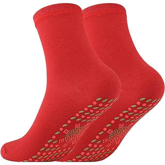 

Chaussettes Auto-chauffantes - Rouge - Running - Mixte - Respirant - Therapie Magnétique