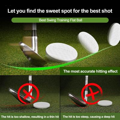6Pcs Flat Shaped Golf Balls Putting Training Aid Honeycomb Construction Lightweight Portable Golf