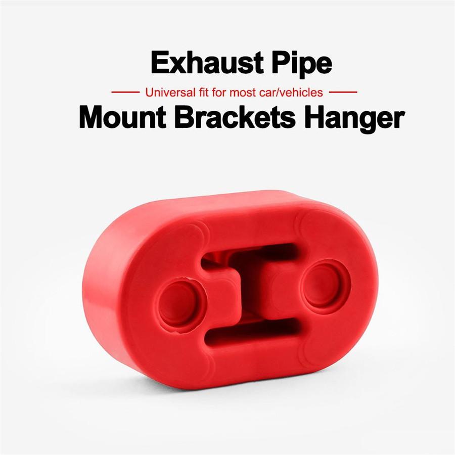 4pcs Red Short Polyurethane Muffler Hanger Red 11.5mm For Car Automotive Vehicle