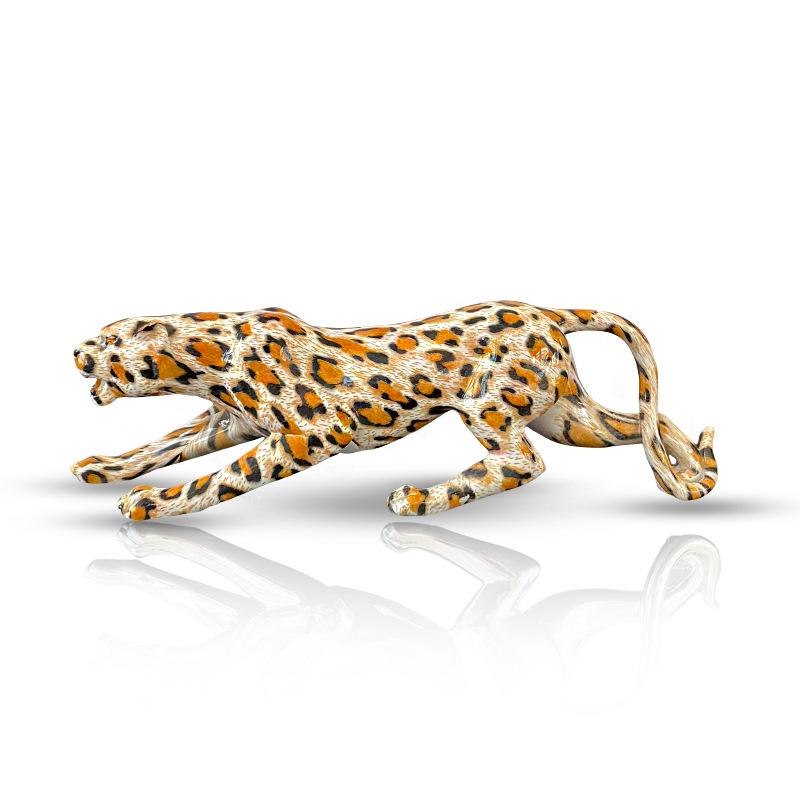 

Simulated Leopard Animal Model Resin Figurine Animal Sculptures Cheetah Jaguar Home Decoration Decorative Figurines