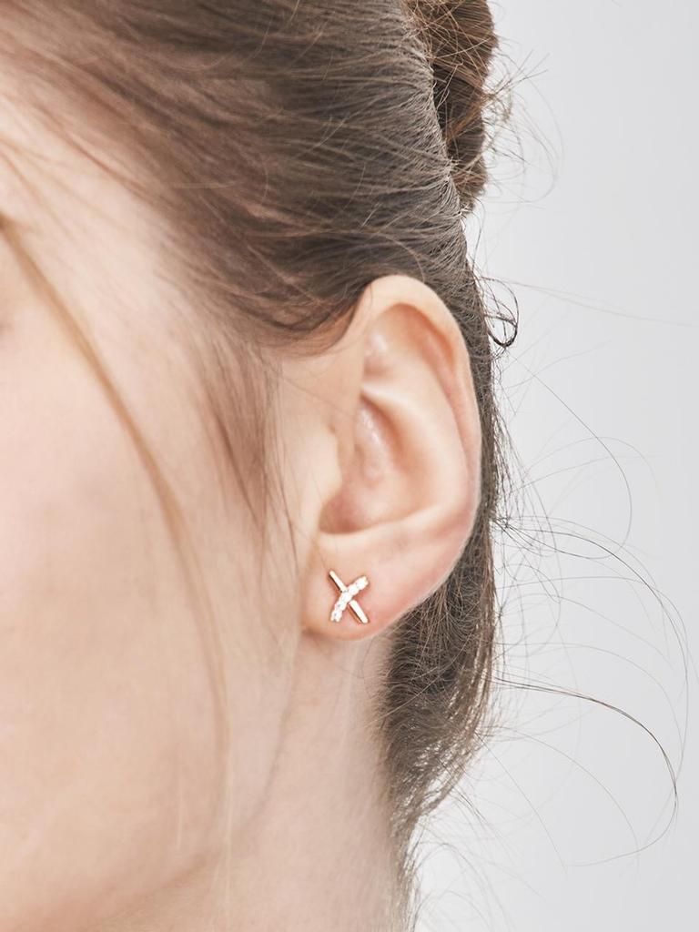 [CRANNE] 14K X-Line Earrings C24EB326