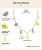 Ceramic Starfish Fish Conch Dolphin Drop Y2K Necklace, Women's Stainless Steel Chain Adjustable, Notarnish Resistant Jewelry