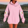 Women's Solid Color Long Sleeve Casual Halloween Print Pullover Hooded Sweatshirt