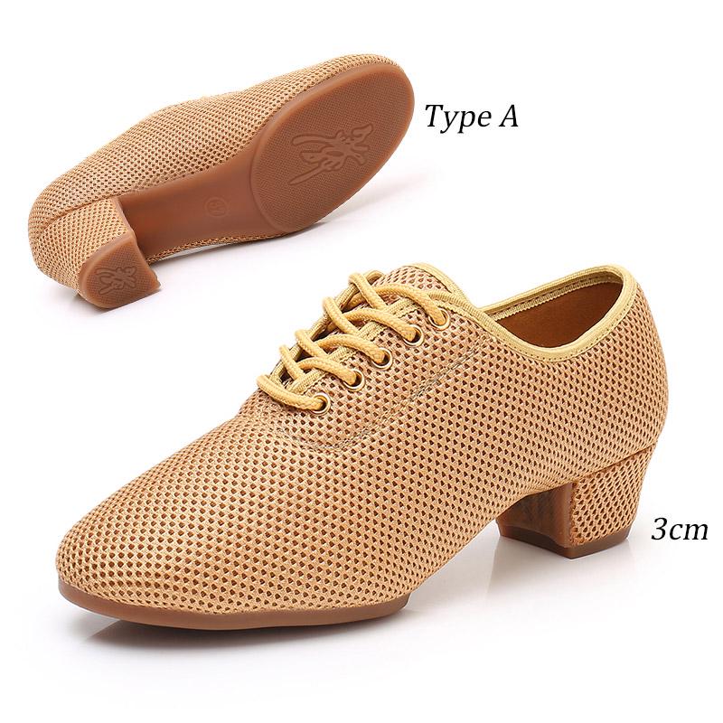 Mesh Dance Shoes Latin Samba Shoe for Women's Ballroom Modern Tango Jazz  Practise Shoes