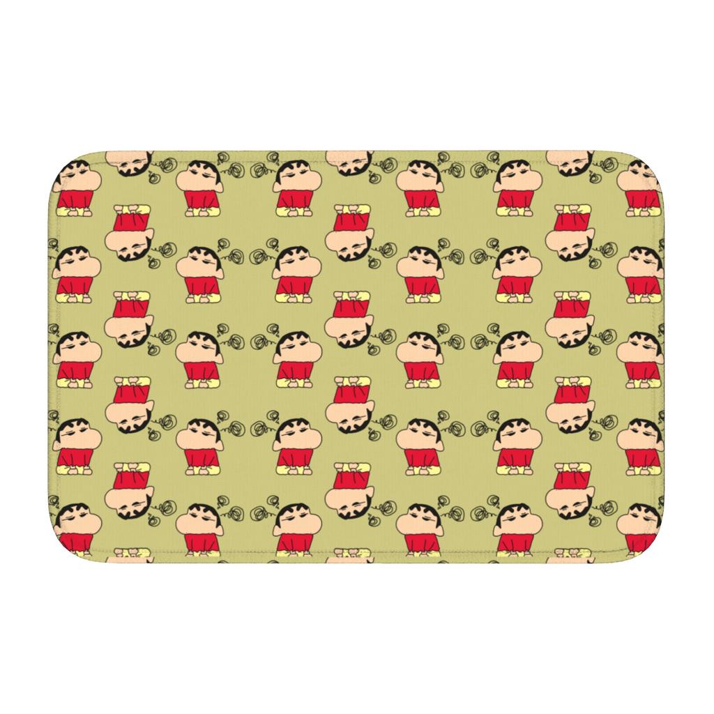 Crayons Shin-chans Cute Anime Doormat Non-Slip Bath Kitchen Welcome Mat Toilet Door Floor Entrance Carpet Rug Footpad