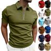 Men's Short-sleeved Button-down T-shirt
