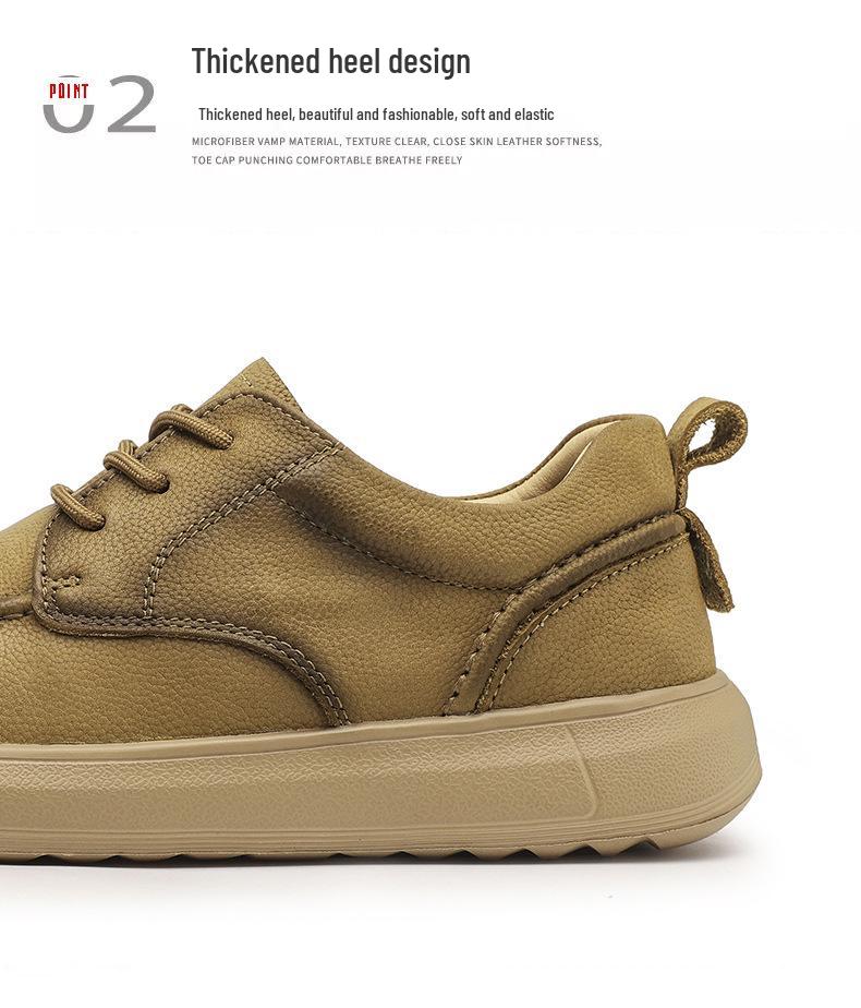 Men's 2025 Slip-On Leather Casual Shoes - Top Layer Cowhide, Perfect for Spring, Summer & Autumn Driving