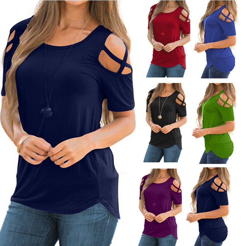 Hochwertige Sommer Damen Träger-Bluse mit Cold Shoulder für stilvollen Komfort