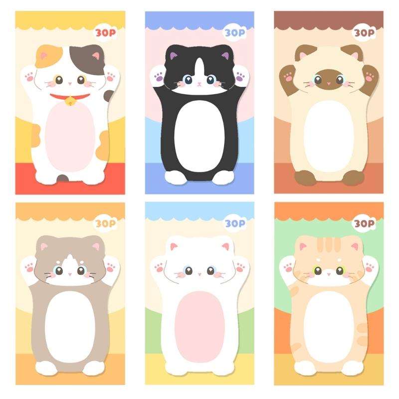

Cute Cartoon Animal Shape Design Reusable Stick Note Selves Adhesive Write Pad Removable for Journaling Office School